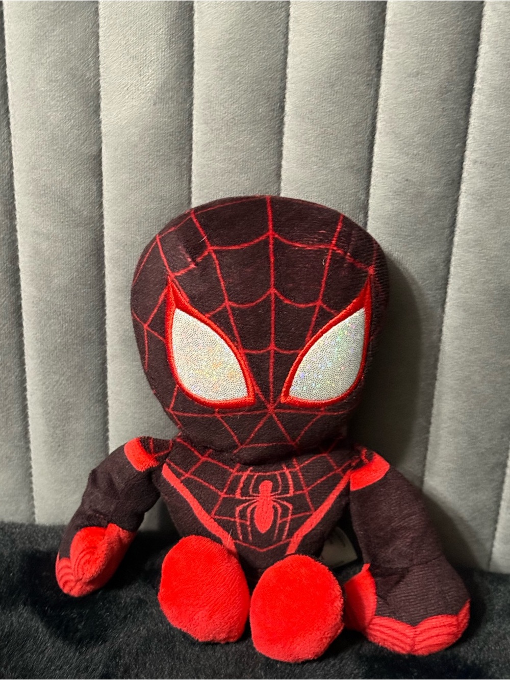 💖4/$25-Marvel Spider-Man Miles Morales Plush Stuffed Superhero Toy Red Black
